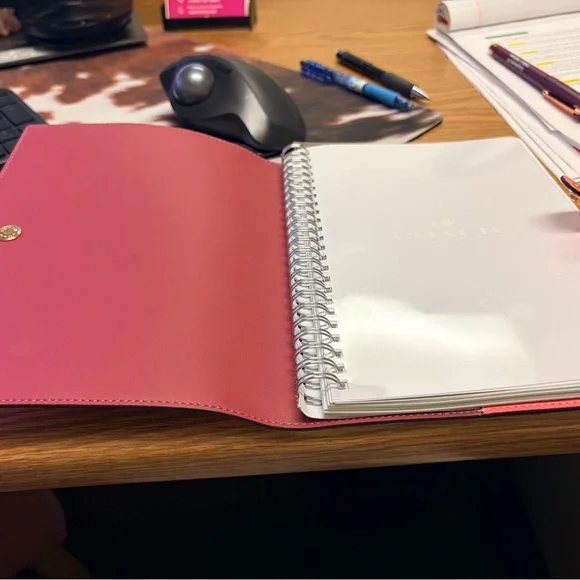 Coach Coral Pink Signature Tab Snap Notebook Cover - Picture 3 of 4